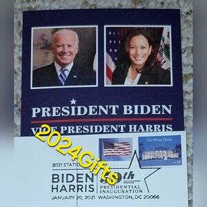 (5) President Joe Biden VP Harris Postcards USPS Postal Stamp 21 WH Inauguration